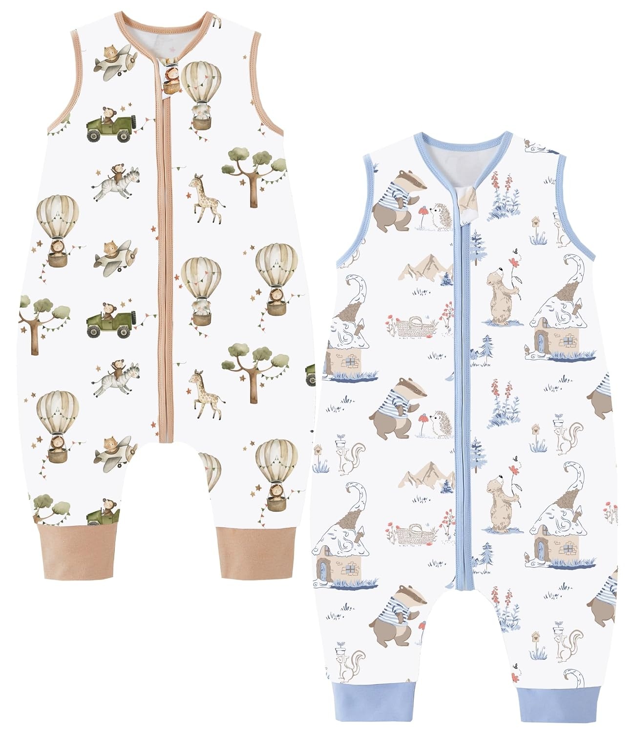 Baby Zomerslaapzak 90 cm (100-110 cm) 0.5 Tog Katoen - 2-Pack