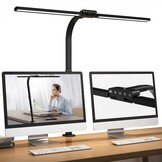 Hapfish Bureaulamp LED met klembalk, 24W superlange dimbare bureaulamp, met lichtsensor, 5 kleurtemperaturen, tafellamp voor kantoor
