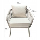NUFORMA Tuinmeubelset Beige - Weerbestendig Aluminium en Technorattan