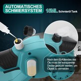 Mini-kettingzaag, compatibel met Makita 18 V accu (zonder accu), 6 inch borstelloze accu-takkenzaag, handkettingzaag met automatische olievoorziening en afneembare zijgreep voor tuinschaar