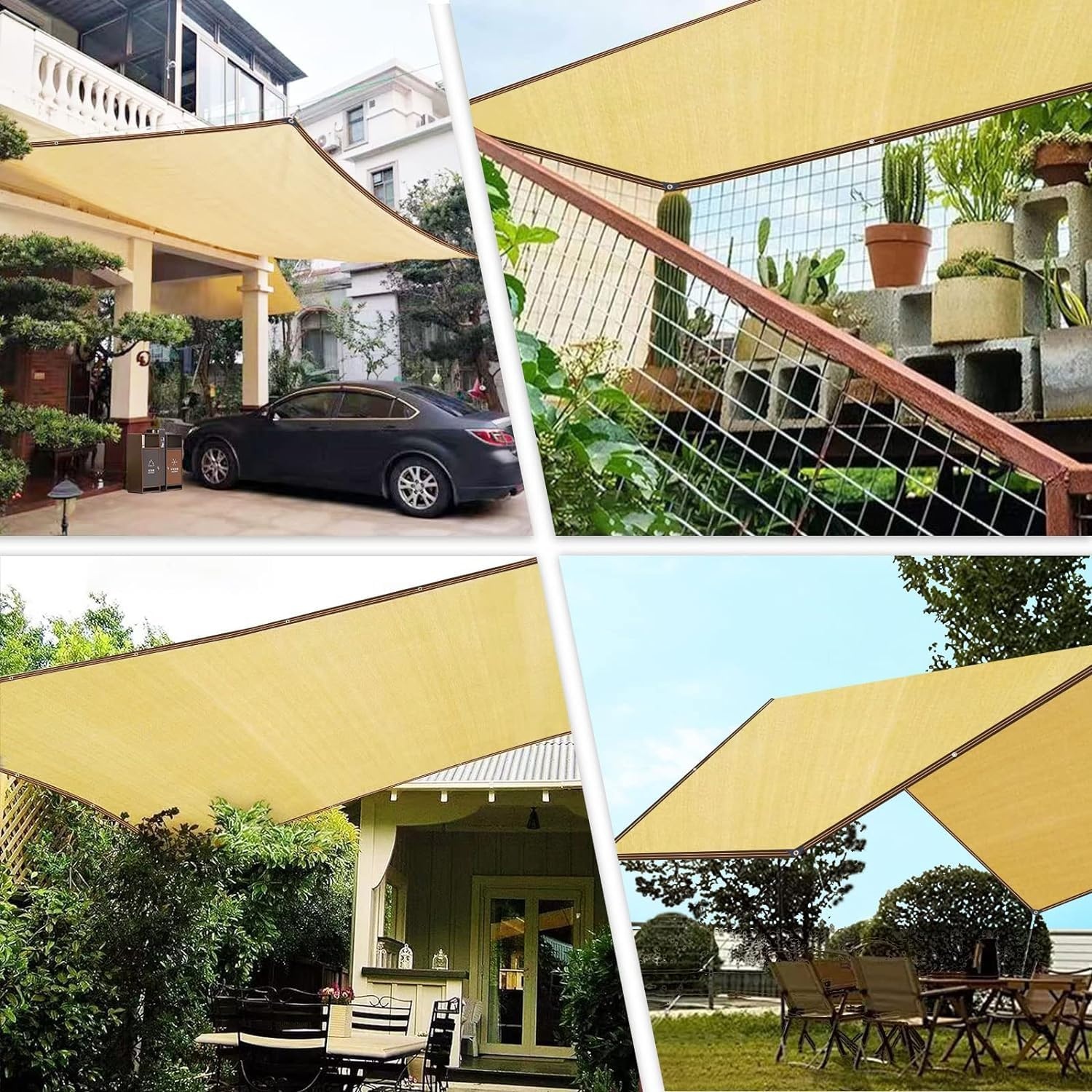 Shade Cloth Sun Shade Fabric for Home Pergola Shade Cover Windproof Water Permeable