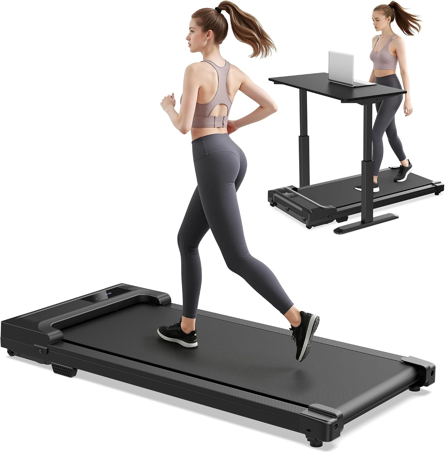 Walking Pad loopband voor thuis, kantoor loopband, onder bureau, looppad, stil, draagbaar, compact, mini-loopband, led-display, trapmolen, afstandsbediening