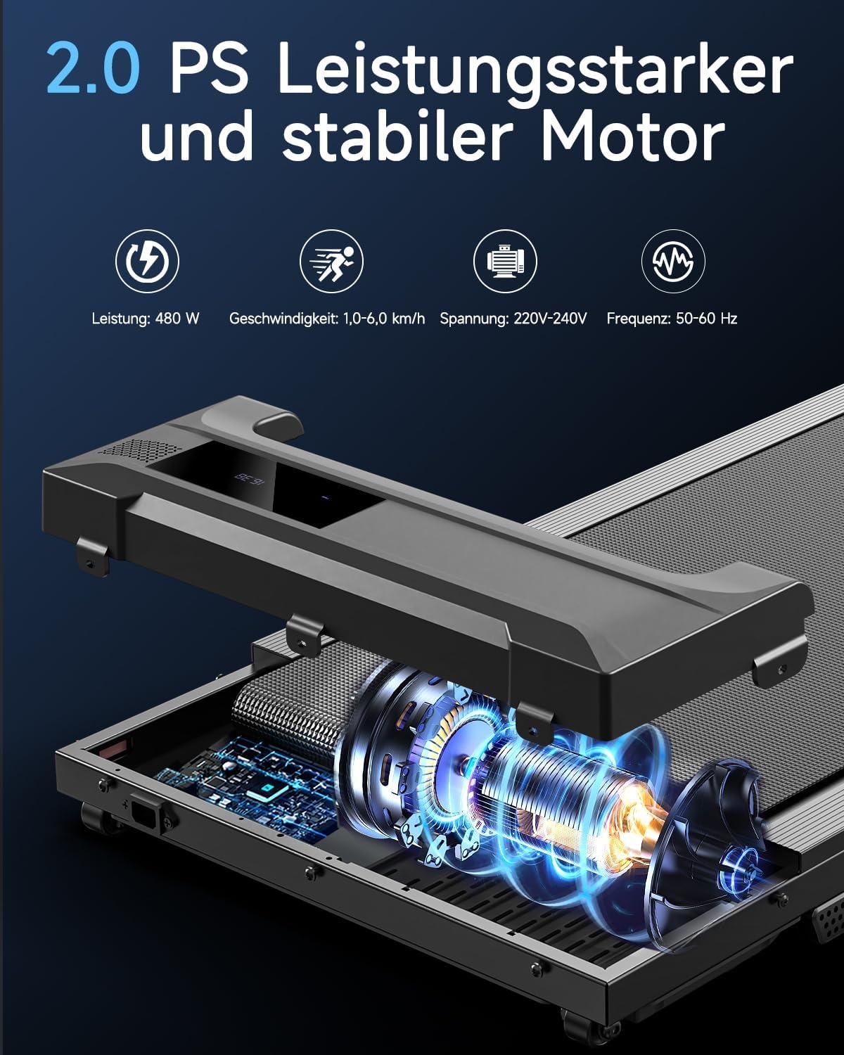 Walking Pad loopband voor thuis, kantoor loopband, onder bureau, looppad, stil, draagbaar, compact, mini-loopband, led-display, trapmolen, afstandsbediening