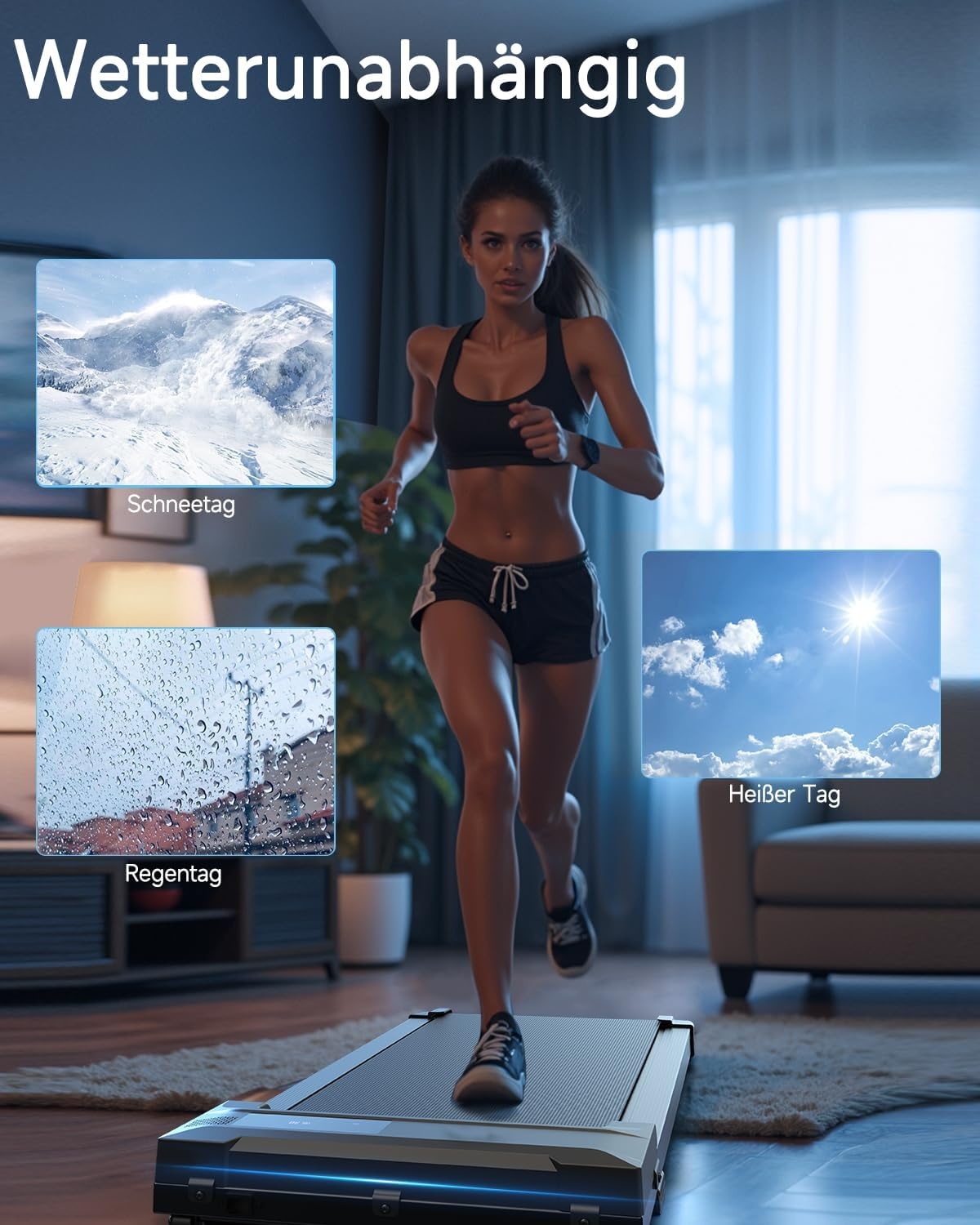 Walking Pad loopband voor thuis, kantoor loopband, onder bureau, looppad, stil, draagbaar, compact, mini-loopband, led-display, trapmolen, afstandsbediening