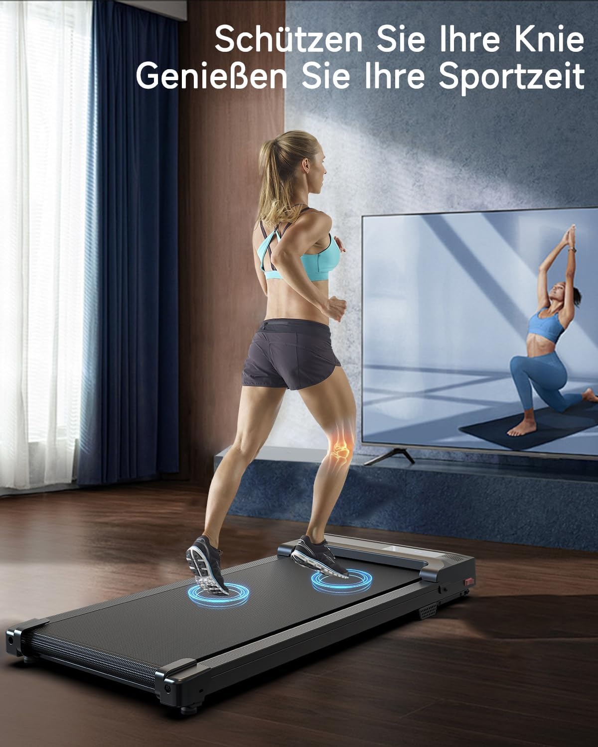 Walking Pad loopband voor thuis, kantoor loopband, onder bureau, looppad, stil, draagbaar, compact, mini-loopband, led-display, trapmolen, afstandsbediening