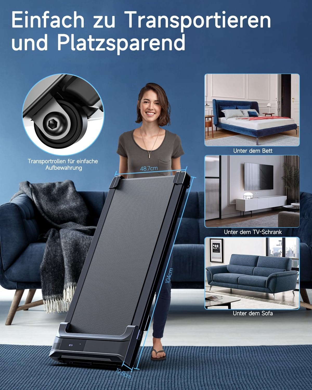 Walking Pad loopband voor thuis, kantoor loopband, onder bureau, looppad, stil, draagbaar, compact, mini-loopband, led-display, trapmolen, afstandsbediening