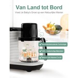 babyvoedingmaker, multifunctionele babykeukenmachine, zacht stomen, grote capaciteit voor baby, mixer en kooktoestel multifunctionele stoompan met slimme bediening, zwart