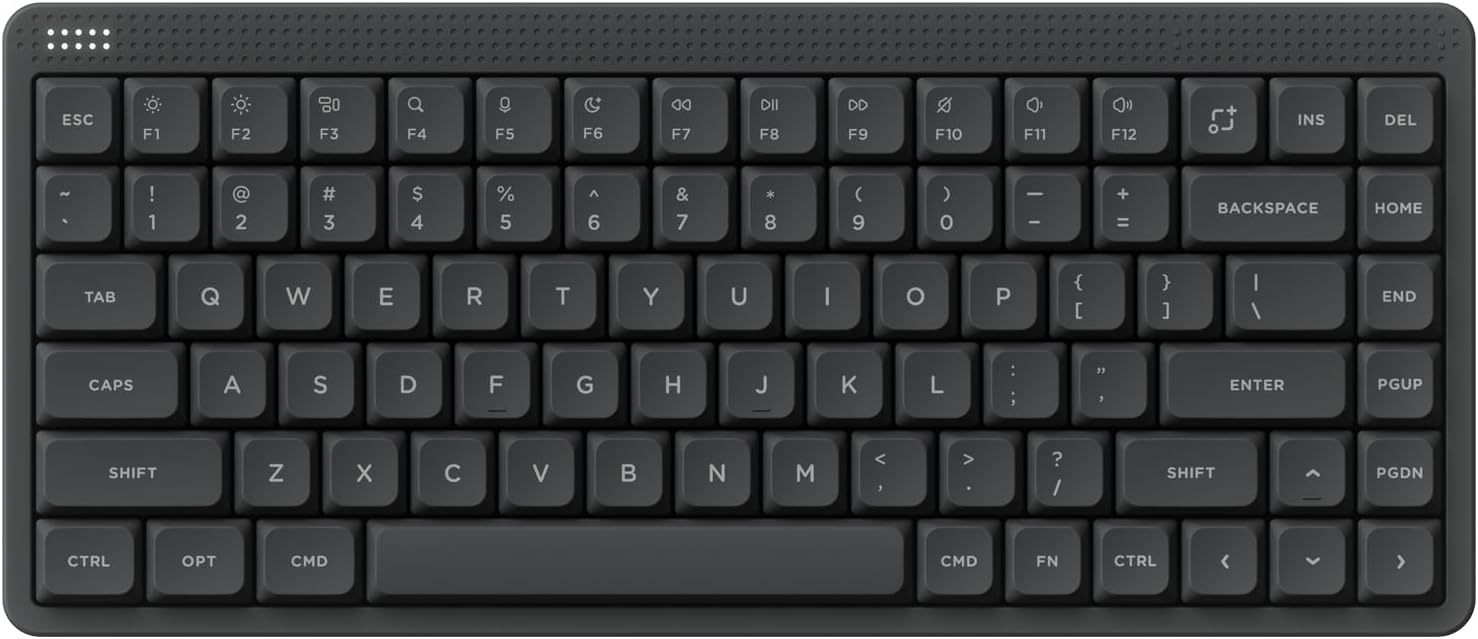 nuphy Node75 Wireless Mechanical Keyboard, 75% Hot-Swappable Custom Low Profile Keyboard, 84 Keys Computer Gaming Keyboards, Supports Touch Gestures, PBT Keycaps - Maat Blush Nano Switch