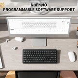 nuphy Node75 Wireless Mechanical Keyboard, 75% Hot-Swappable Custom Low Profile Keyboard, 84 Keys Computer Gaming Keyboards, Supports Touch Gestures, PBT Keycaps - Maat Blush Nano Switch