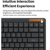 nuphy Node75 Wireless Mechanical Keyboard, 75% Hot-Swappable Custom Low Profile Keyboard, 84 Keys Computer Gaming Keyboards, Supports Touch Gestures, PBT Keycaps - Maat Blush Nano Switch