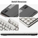 nuphy Node75 Wireless Mechanical Keyboard, 75% Hot-Swappable Custom Low Profile Keyboard, 84 Keys Computer Gaming Keyboards, Supports Touch Gestures, PBT Keycaps - Maat Blush Nano Switch