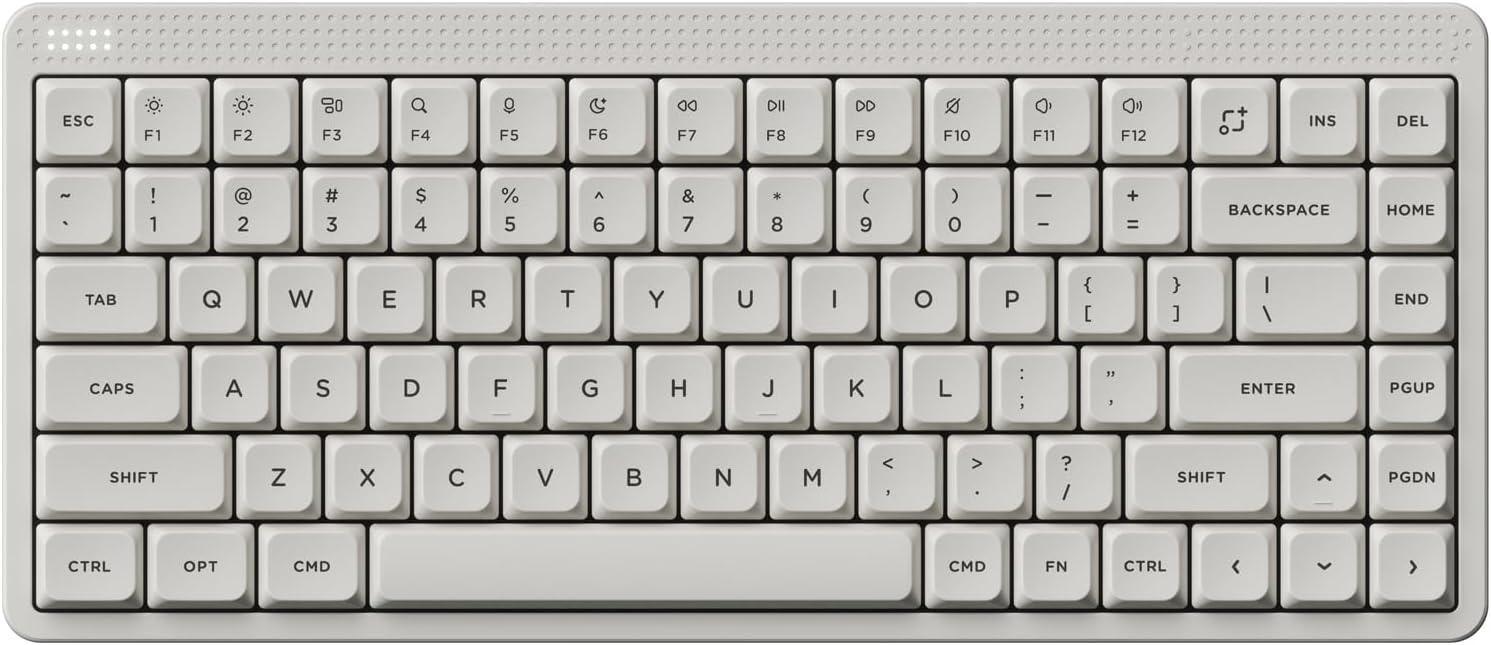 nuphy Node75 Wireless Mechanical Keyboard, 75% Hot-Swappable Custom Low Profile Keyboard, 84 Keys Computer Gaming Keyboards, Supports Touch Gestures, PBT Keycaps - Maat Blush Nano Switch