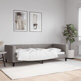 VidaXL Slaapbank Taupe Stof 90x200 cm | 47% Korting