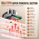 mijtzuiger voor matrassen met uv-licht, 16 kpa matrasreiniger, bedstofzuiger, 500 W bedstofzuiger en matrasreiniger voor matrassen, bedden, bank