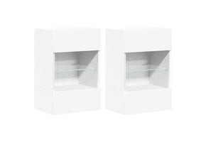 TV-wandmeubels met LED-verlichting Wit - 70% Korting!