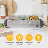 Tristar BP-6283 - Buffetwarmer 200W - Chafing dish - 3 x 1,4 Liter - Incl deksel - RVS