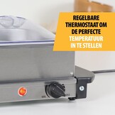 Tristar BP-6283 - Buffetwarmer 200W - Chafing dish - 3 x 1,4 Liter - Incl deksel - RVS