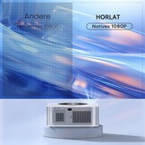 HORLAT Smart 4K Beamer, 28000 Lumen Thuisbioscoop With WiFi 6 Bluetooth for Outdoor, Auto/4P Trapeziumcorrectie, 50% Zoom, Android Projector for Smartphone/TV-Stick