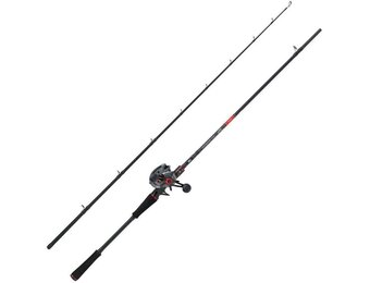 Abu Garcia MAX LP Pike Combo 2,44 m, 40-140 g, kołowrotek wędkarski, kombinacja przynęt, drapieżnik, szczupak, okoń, sandacz, unisex, czarny