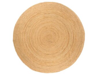vidaXL Tapijt rond 180 cm gevlochten jute