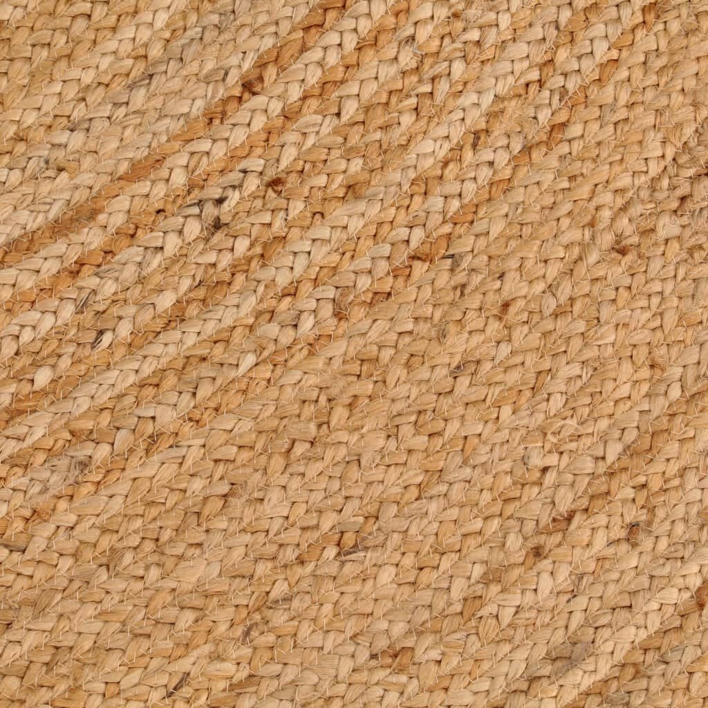 vidaXL Tapijt rond 180 cm gevlochten jute