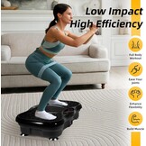 AGM Power Plate Gym Fitness Machine with Bluetooth Speaker Unisex Vibration Trainer for Weight Loss & Body Toning 21LB, [Black/3 Modes]