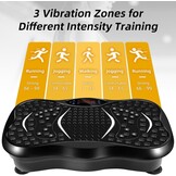 AGM Power Plate Gym Fitness Machine with Bluetooth Speaker Unisex Vibration Trainer for Weight Loss & Body Toning 21LB, [Black/3 Modes]
