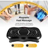 AGM Power Plate Gym Fitness Machine with Bluetooth Speaker Unisex Vibration Trainer for Weight Loss & Body Toning 21LB, [Black/3 Modes]
