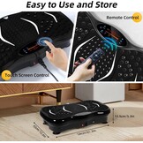 AGM Power Plate Gym Fitness Machine with Bluetooth Speaker Unisex Vibration Trainer for Weight Loss & Body Toning 21LB, [Black/3 Modes]