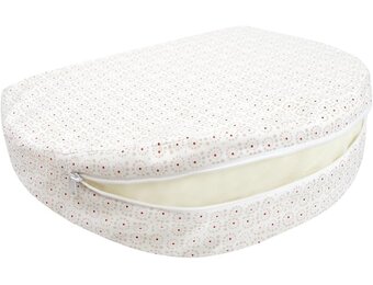 Chicco Boppy Wedge Zwangerschapskussen, compact, machinewasbaar, ondersteuning voor buik, benen, heupen en rug, voor alle fasen van de zwangerschap, lichte kleur (spiraal)