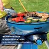 Campingaz Party grill, kleine grill voor camping, festivals of picknick, campinggrill met flexibele kookmogelijkheden, gasfornuis met antiaanbaklaag en pannenhouder