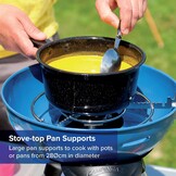 Campingaz Party grill, kleine grill voor camping, festivals of picknick, campinggrill met flexibele kookmogelijkheden, gasfornuis met antiaanbaklaag en pannenhouder