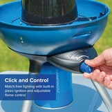 Campingaz Party grill, kleine grill voor camping, festivals of picknick, campinggrill met flexibele kookmogelijkheden, gasfornuis met antiaanbaklaag en pannenhouder