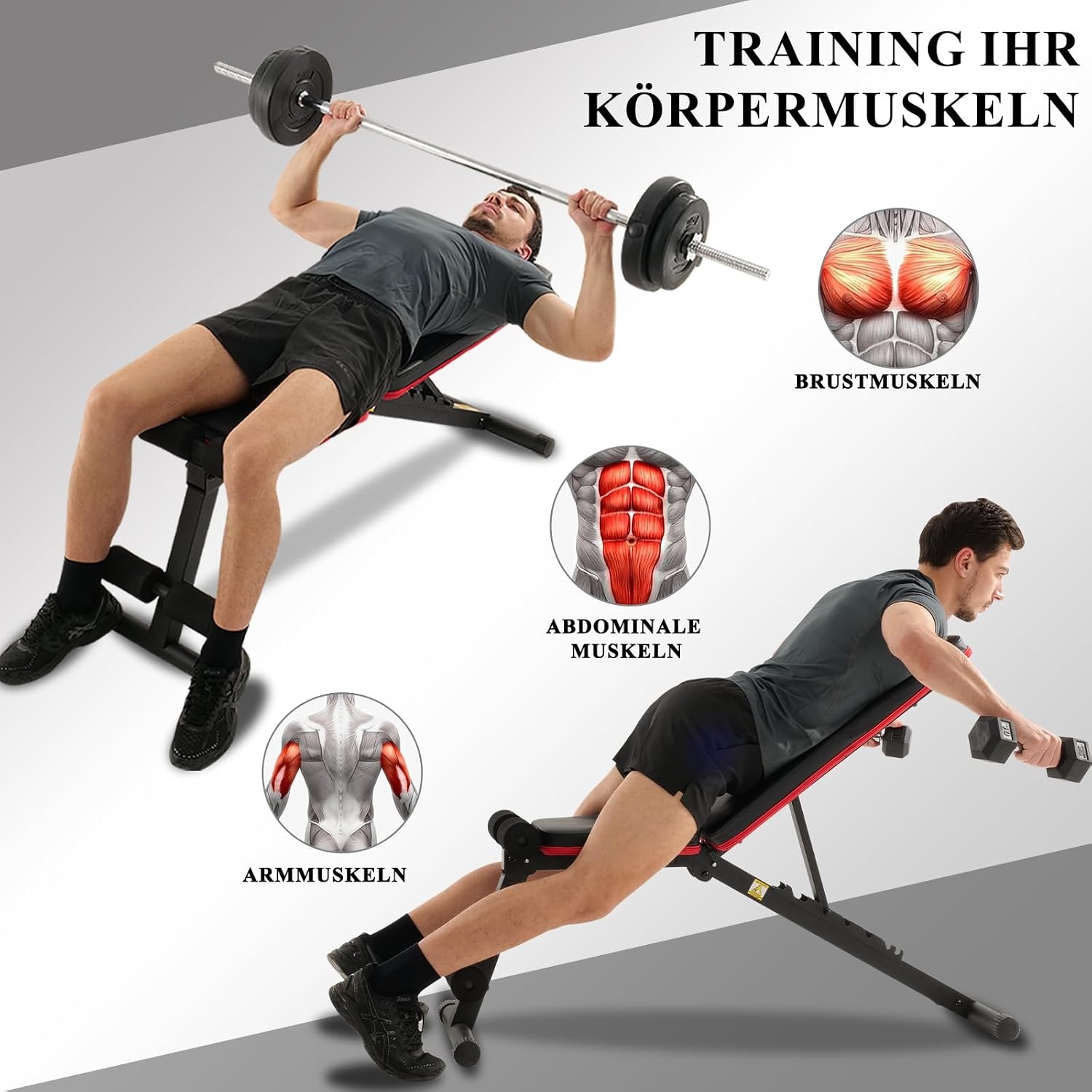Opvouwbare Fitnessbank met 7 standen - Max. 150kg | 43% Korting