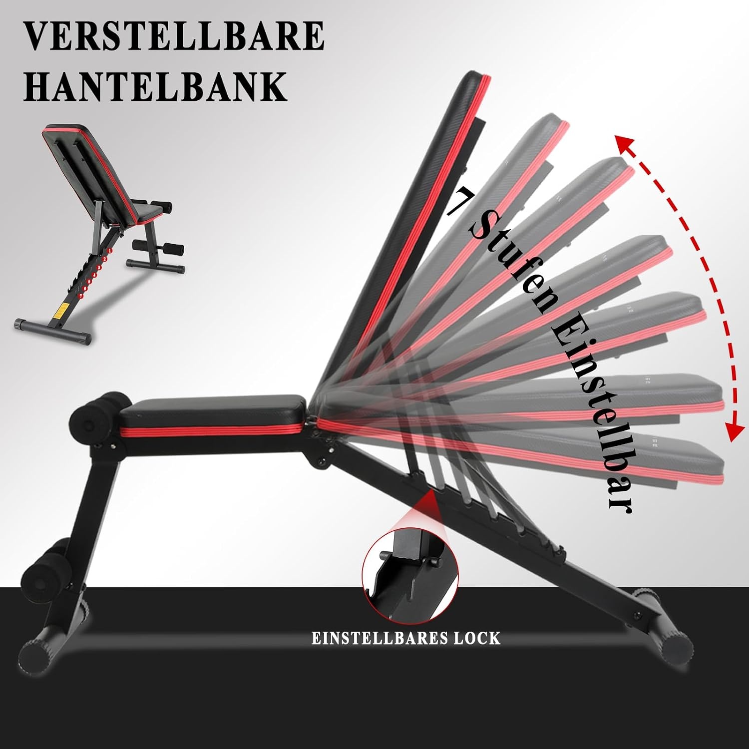 Opvouwbare Fitnessbank met 7 standen - Max. 150kg | 43% Korting