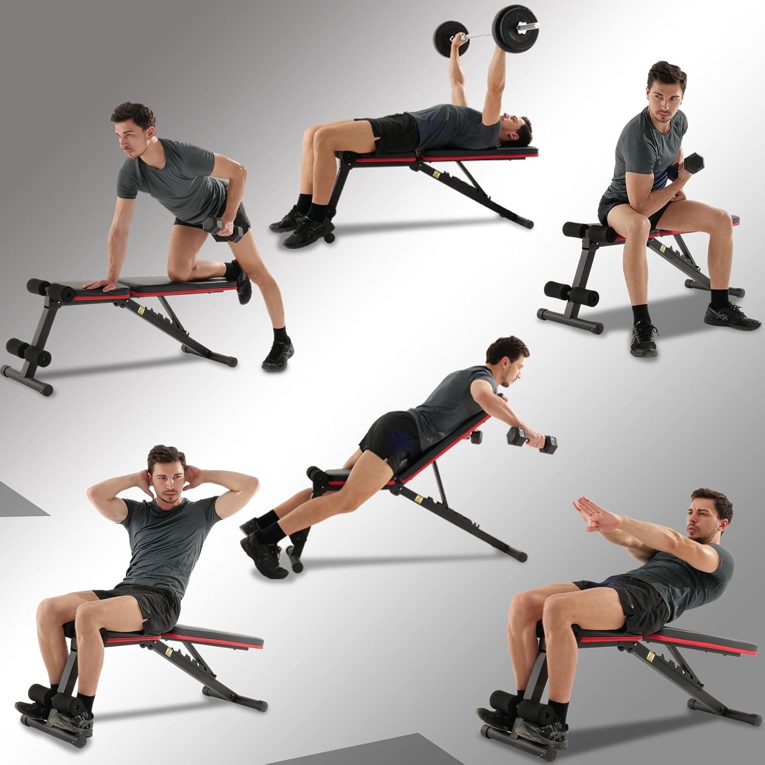 Opvouwbare Fitnessbank met 7 standen - Max. 150kg | 43% Korting