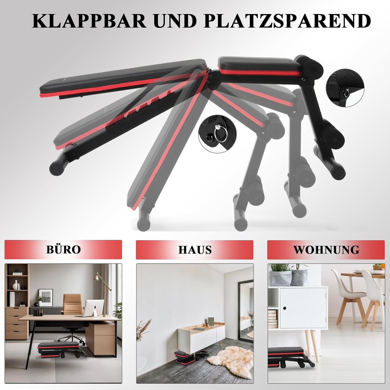 Opvouwbare Fitnessbank met 7 standen - Max. 150kg | 43% Korting