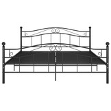 vidaXL Bedframe metaal zwart 140x200 cm