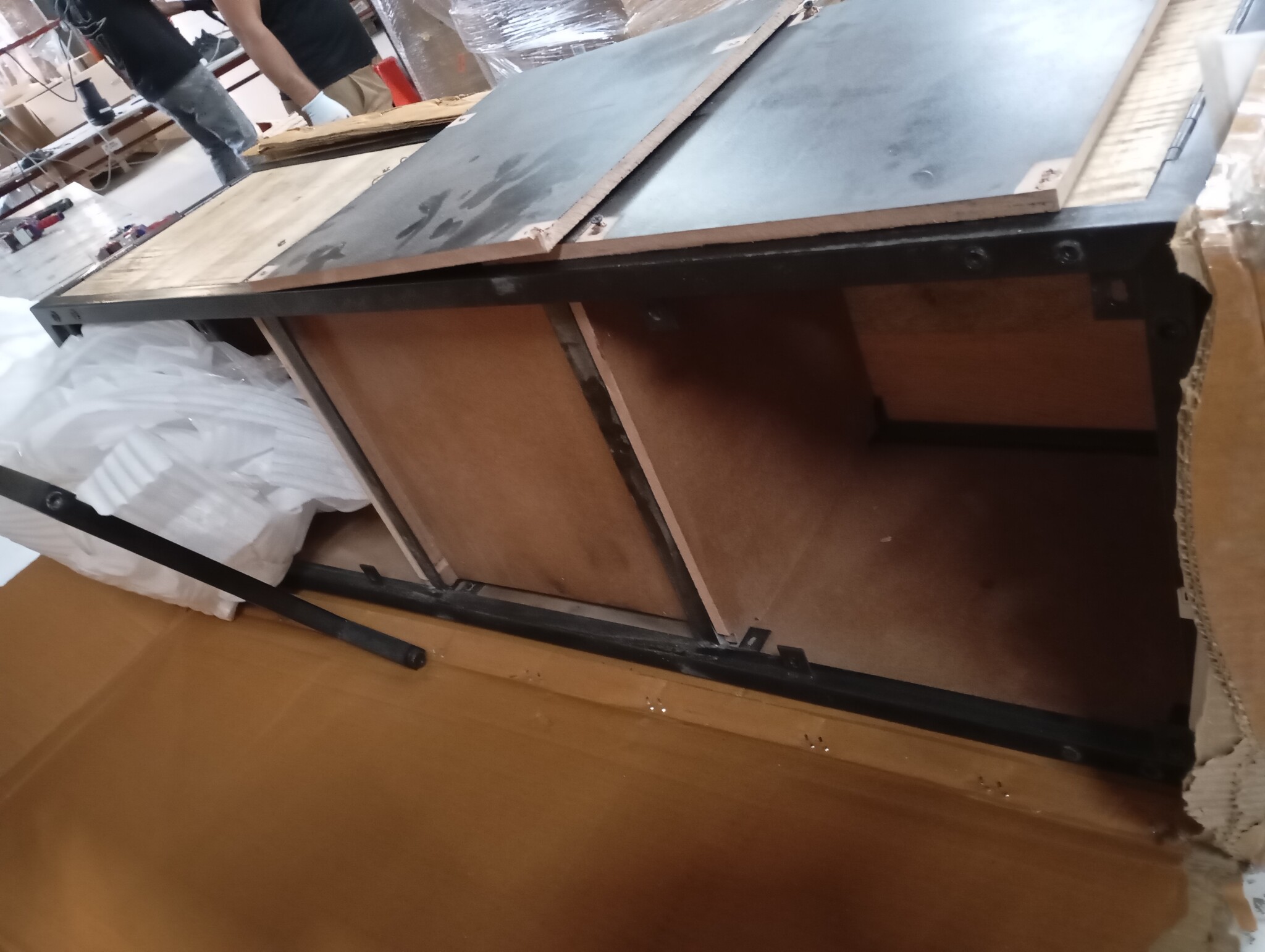 VidaXL Wandtafel Massief Mangohout Bruin 100x35x70cm - 54% Korting
