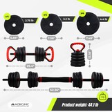 Verstelbare Halterset 20 kg (4-in-1) - Nu 34% Korting!