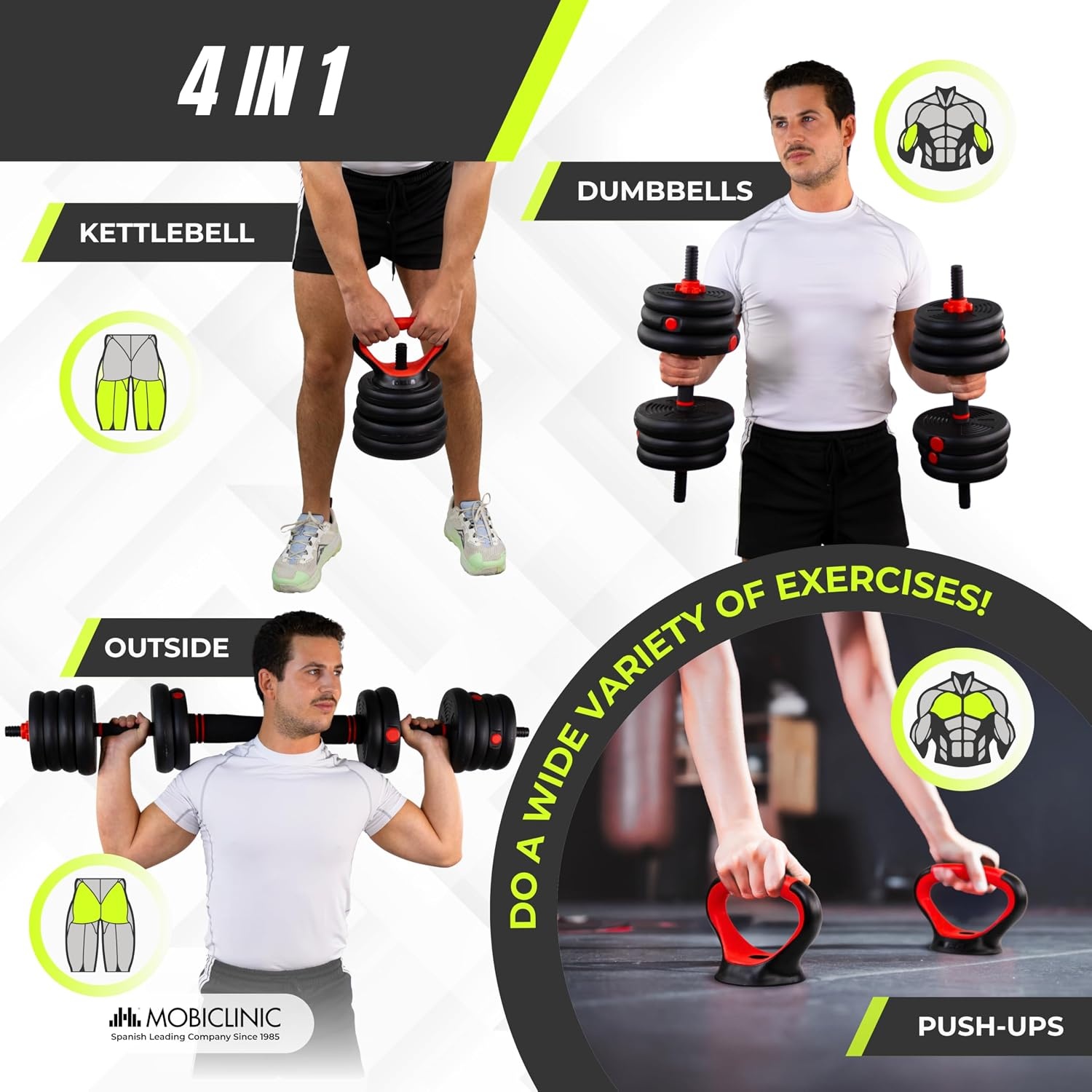 Verstelbare Halterset 20 kg (4-in-1) - Nu 34% Korting!