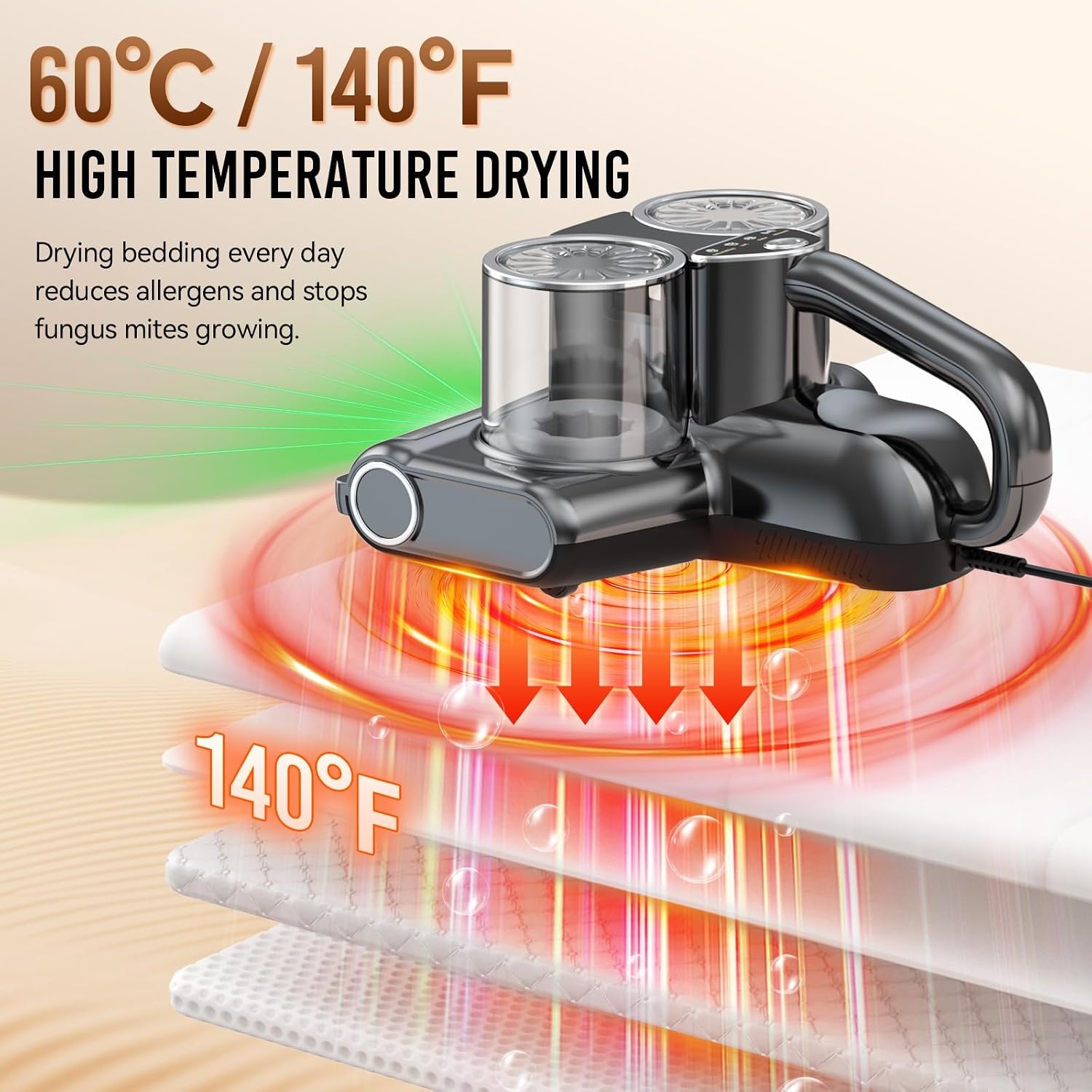 Mijtzuiger Matrasreiniger met UV-C Licht - 58% Korting!