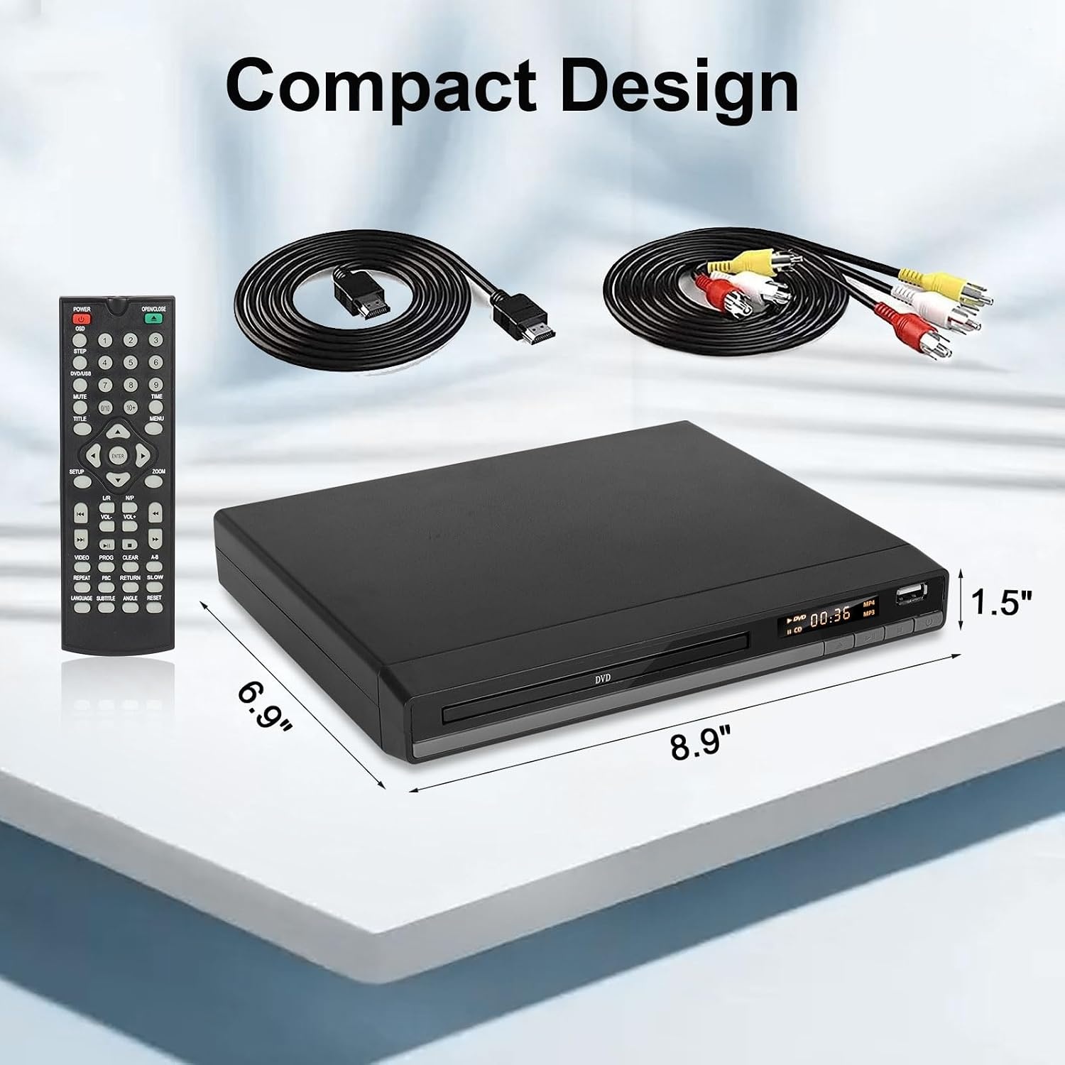 Regiovrije DVD-speler met 1080P, HDMI & USB - 34% Korting!