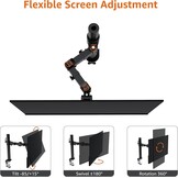 Monitorarm Bureau Zwart 33% Korting - Voor 1 Monitor