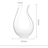 Luxe Wijnkaraf 1.5L U-vorm | 58% Korting | Loodvrij Kristalglas