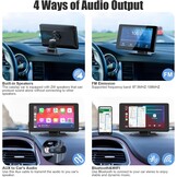 7" Draadloos CarPlay/Android Auto Display met Achteruitrijcamera - 34% Korting