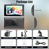 7" Draadloos CarPlay/Android Auto Display met Achteruitrijcamera - 34% Korting