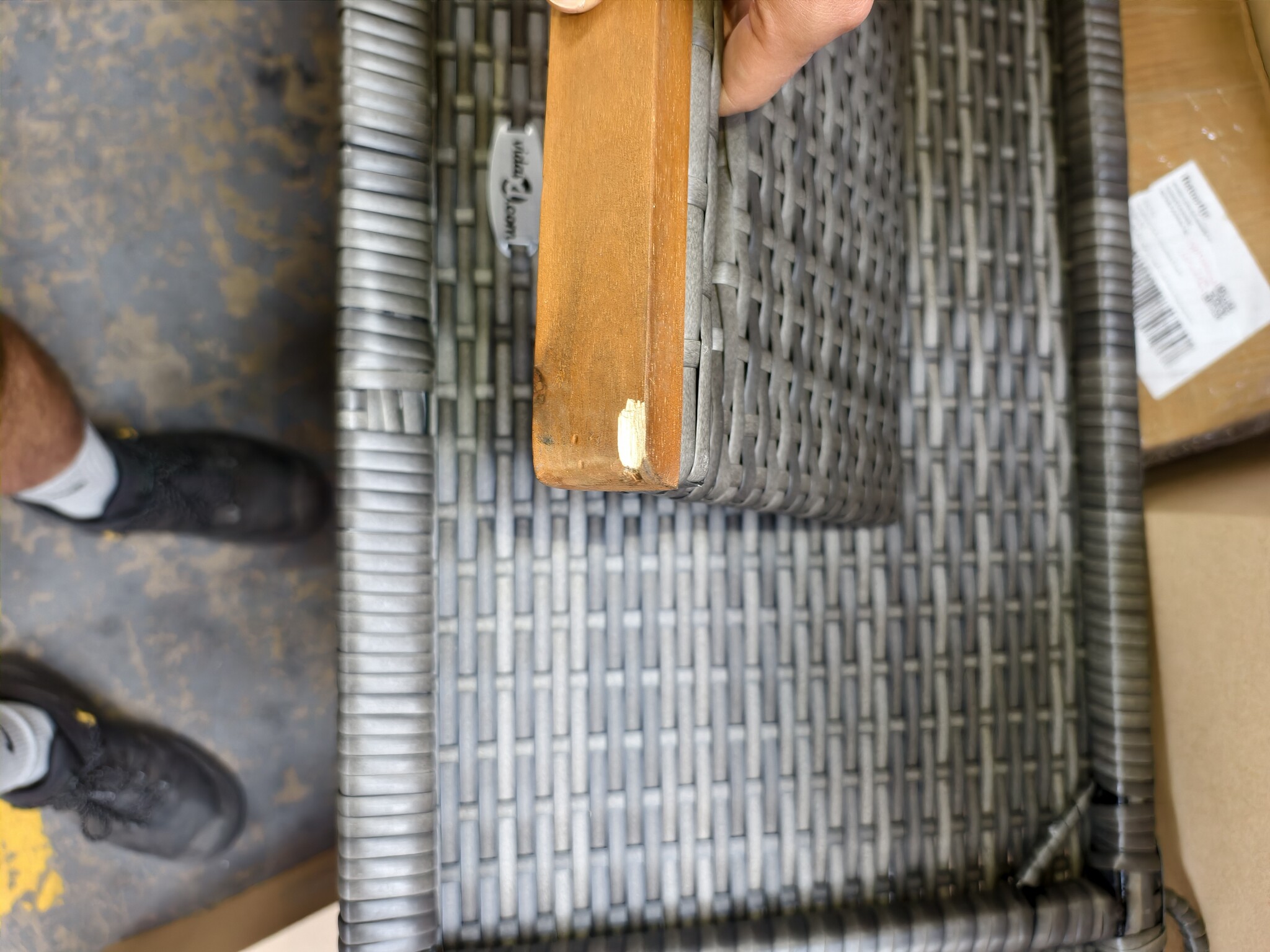 Schommelbank Poly Rattan Grijs - 58% Korting!