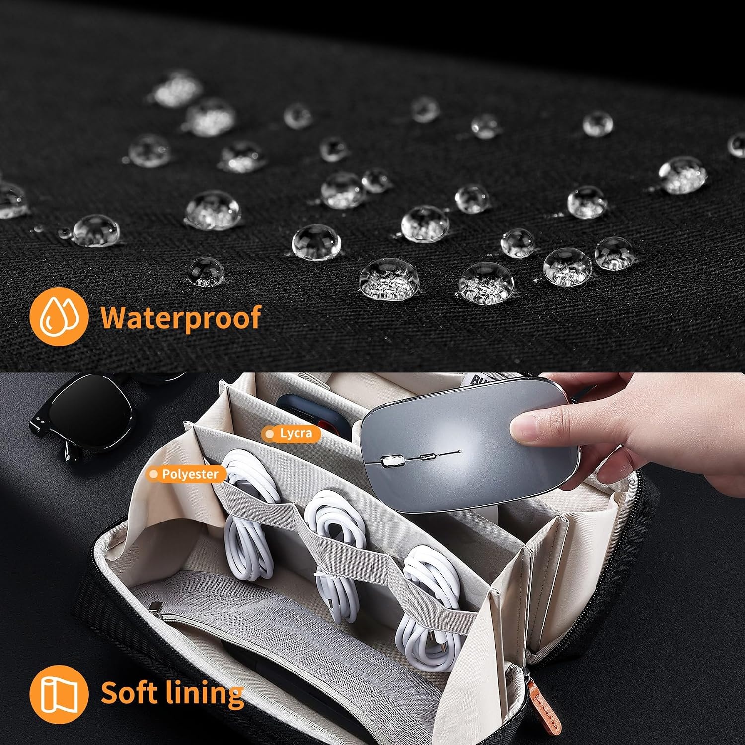 Elektronica Organizer Tas Zwart - 55% Korting