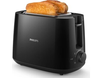 Philips Broodrooster HD2581/90 Zwart | 33% Korting | Compact & Veelzijdig